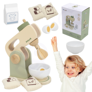 VIGA PolarB Mikser kuchenny drewniany z misą i akcesoriami 44217 montessori