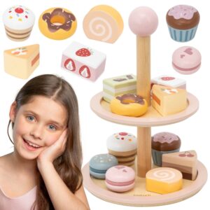 PATERA Z CIASTEM DREWNIANA,BABECZKI,MAKARONIKI, VIGA polar 44284 montessori
