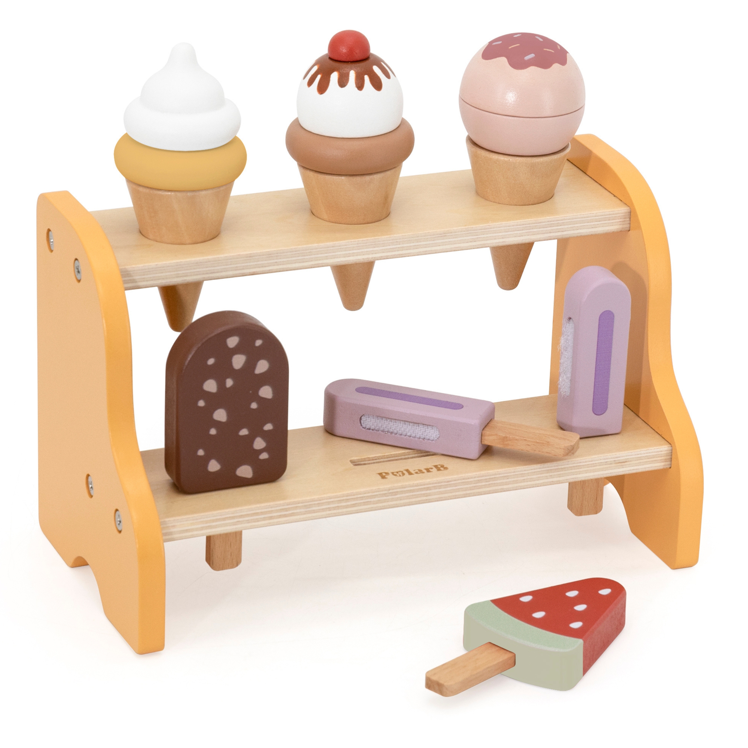 DREWNIANA LODZIARNIA SKLEPIK Z LODAMI CUKIERNIA 6 SZTUK VIGA POLAR B 44293 montessori DREWNIANA ZABAWKA - obrazek 3