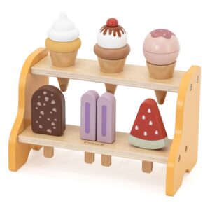DREWNIANA LODZIARNIA SKLEPIK Z LODAMI CUKIERNIA 6 SZTUK VIGA POLAR B 44293 montessori DREWNIANA ZABAWKA