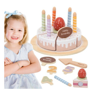 DREWNIANY TORT URODZINOWY CIASTO VIGA 44286 montessori drewniana zabawka