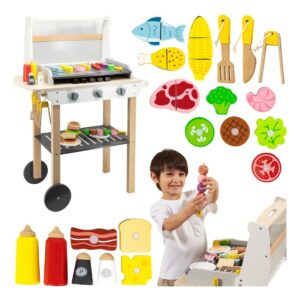 Duży Drewniany Grill 47 Akcesoriów VIGA 44656 montessori drewniana zabawka